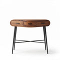 Wooden console table with three drawers and metal legs 80 x 40 x 75cm