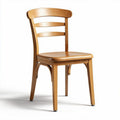 Wooden chair with slatted backrest for dining and seating 40 x 40 x 85cm